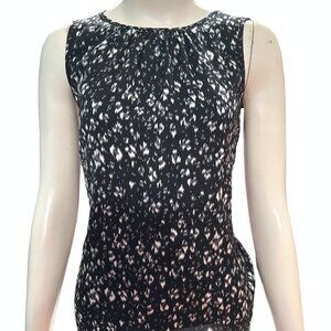 APT. 9 Abstract Black and White Print Polyester Tank Top Blouse Size S